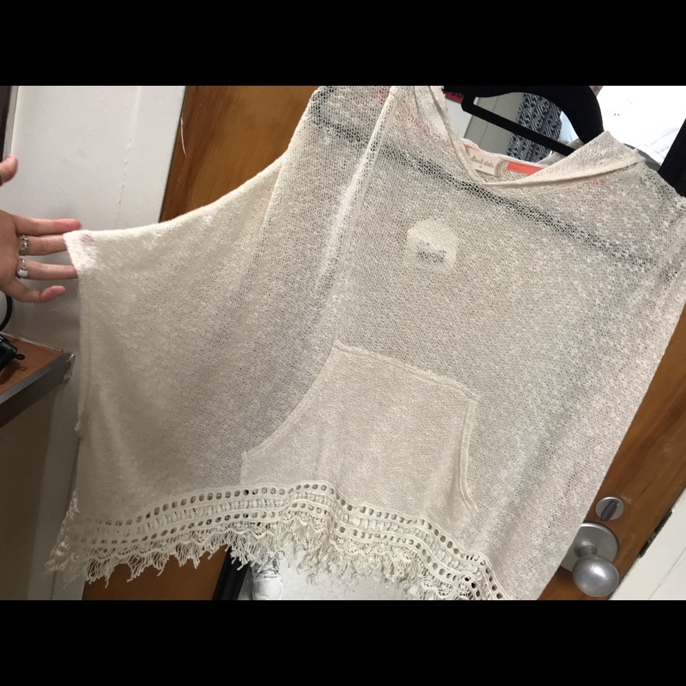 Altar’d State Tan Hooded Shirt